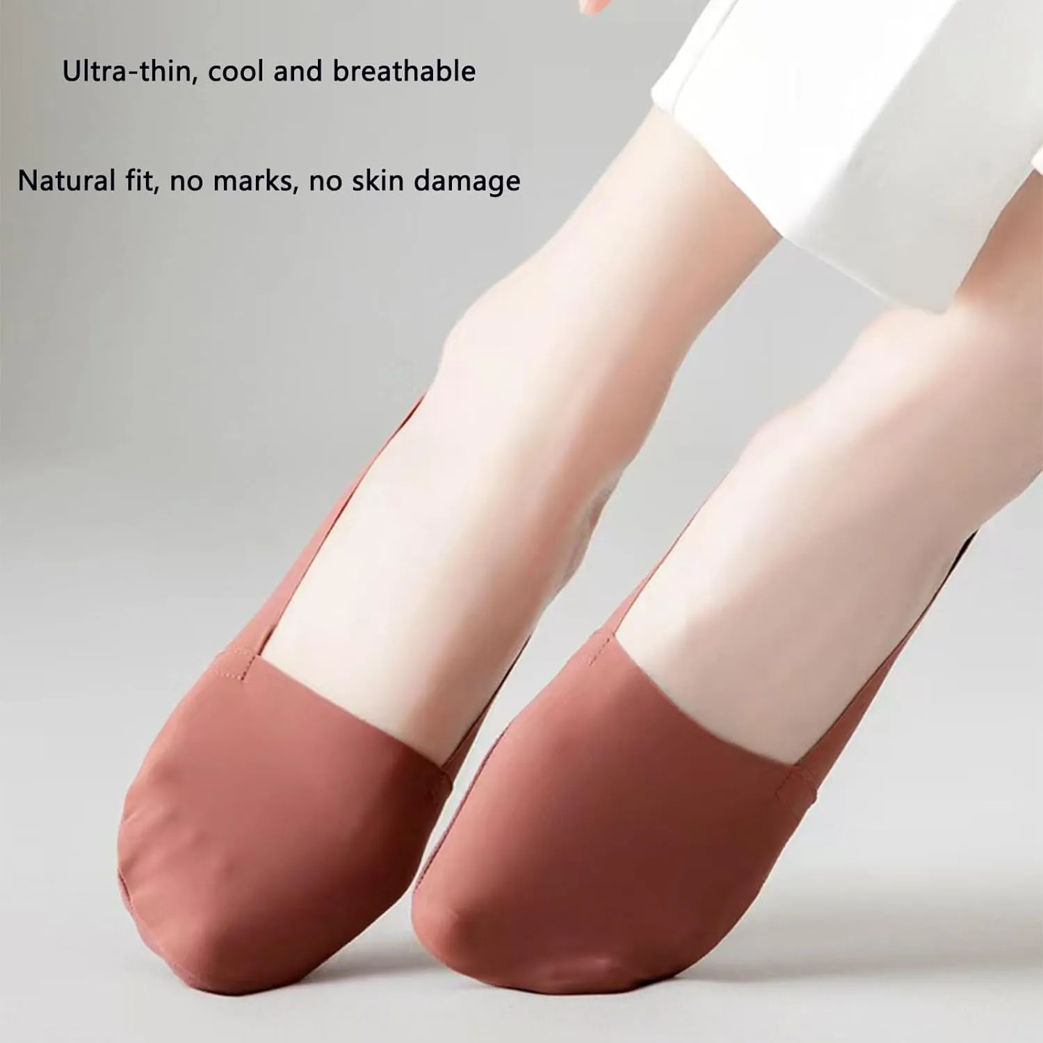 Petition Thin No Show Socks Womens and Men, Invisible Ice Silk Breathable Socks, Breathable Low Cut Non Slip Socks