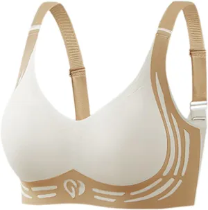 Powerful Push Up Caralush Bra for Women Full Coverage Seamless Bras Everyday Wirefree Anti-Sagging Gather Underwear