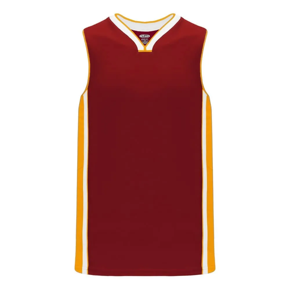 Pro B1715 Basketball Jersey Maroon-Gold-White