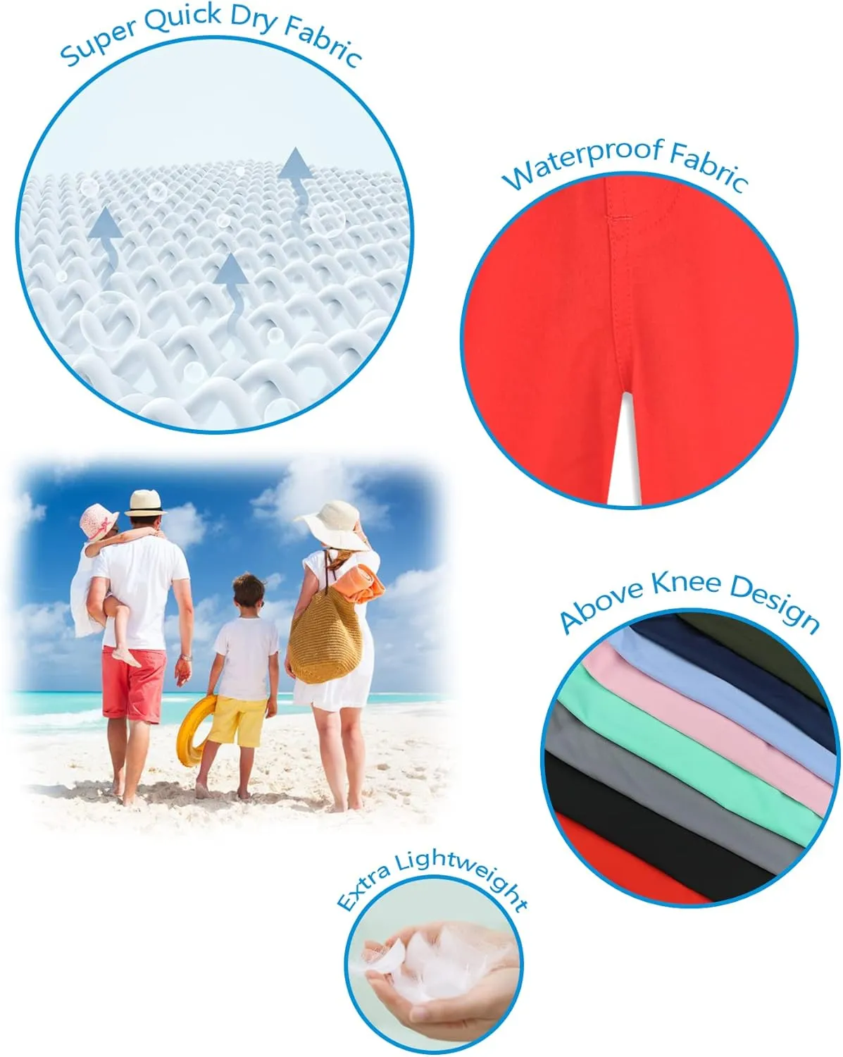 QRANSS Boys Swim Trunks Toddler Swim Shorts with Compression Liner Anti Chafe 2 in 1 Bathing Suit Swimsuit Swimwear
