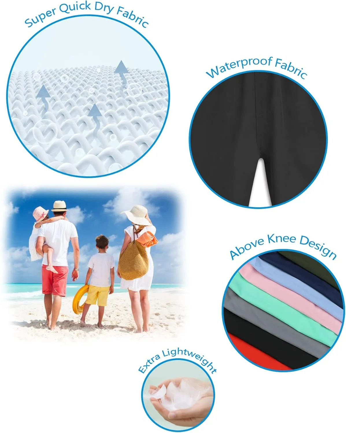 QRANSS Boys Swim Trunks Toddler Swim Shorts with Compression Liner Anti Chafe 2 in 1 Bathing Suit Swimsuit Swimwear