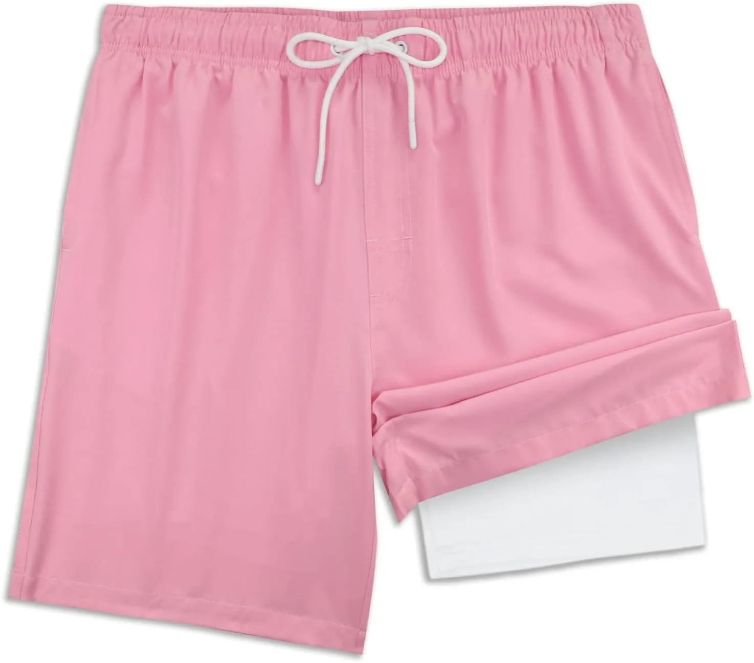 QRANSS Boys Swim Trunks Toddler Swim Shorts with Compression Liner Anti Chafe 2 in 1 Bathing Suit Swimsuit Swimwear