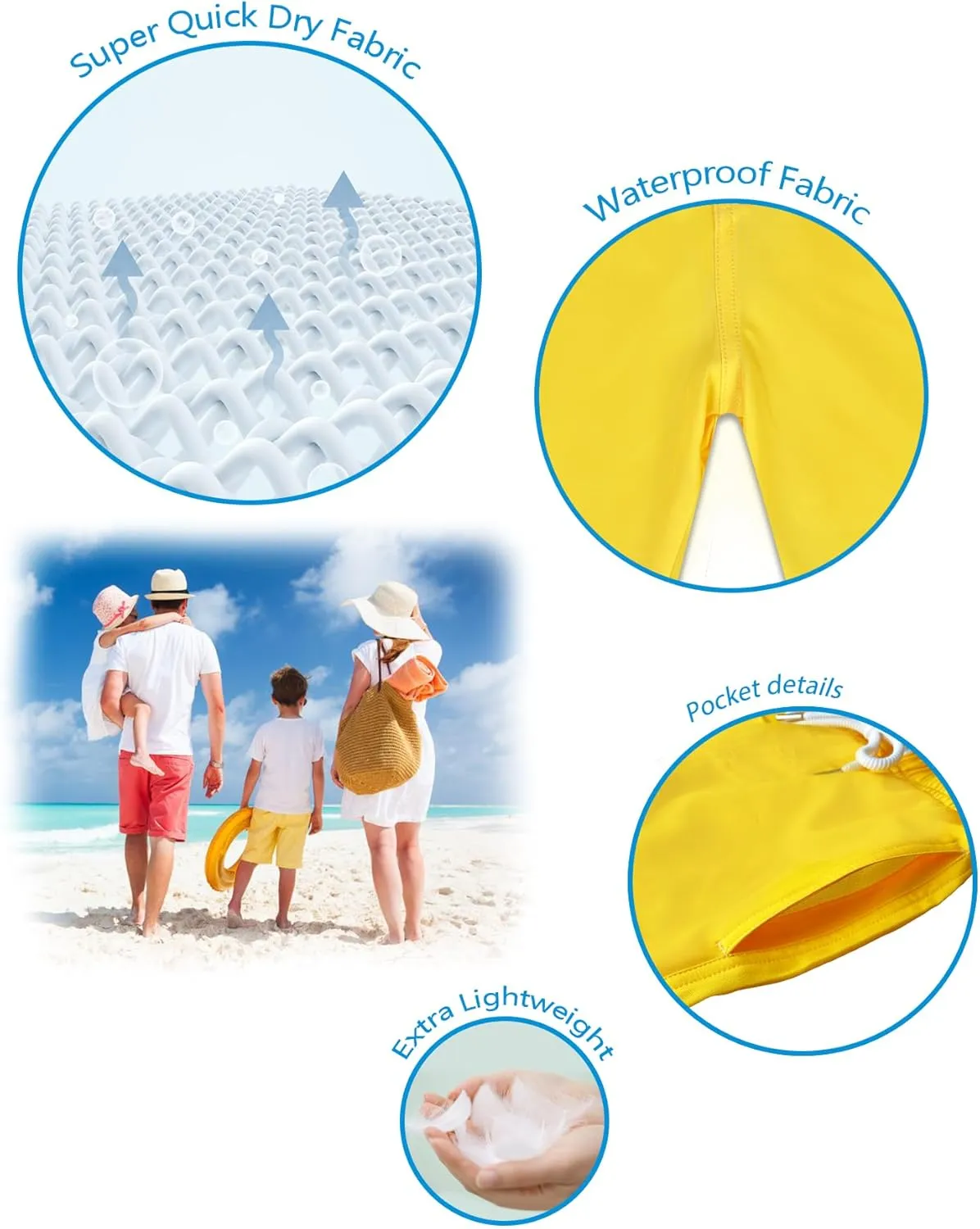 QRANSS Boys Swim Trunks Toddler Swim Shorts with Compression Liner Anti Chafe 2 in 1 Bathing Suit Swimsuit Swimwear