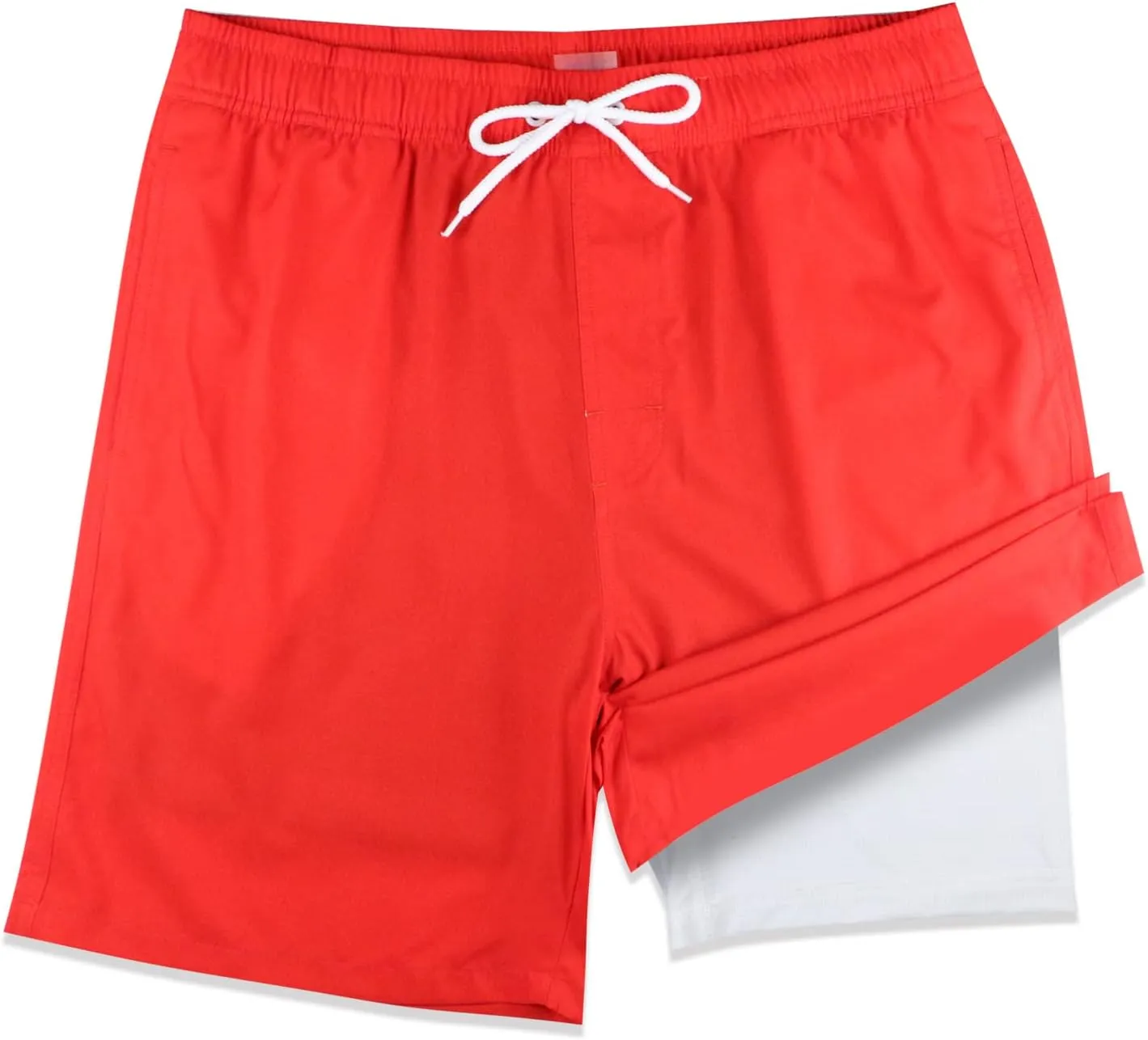 QRANSS Boys Swim Trunks Toddler Swim Shorts with Compression Liner Anti Chafe 2 in 1 Bathing Suit Swimsuit Swimwear