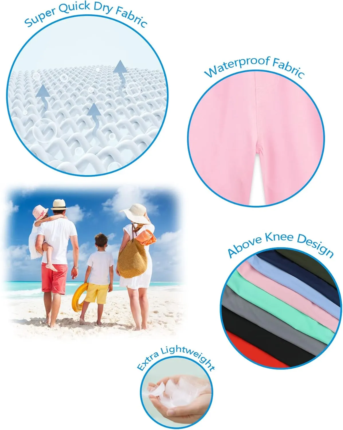 QRANSS Boys Swim Trunks Toddler Swim Shorts with Compression Liner Anti Chafe 2 in 1 Bathing Suit Swimsuit Swimwear