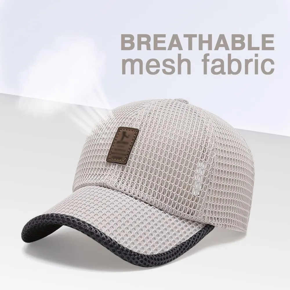 QUROXO Summer Outdoor Casual Baseball Cap, 2023 New Summer Mesh Breathable Baseball Cap Mesh Hat