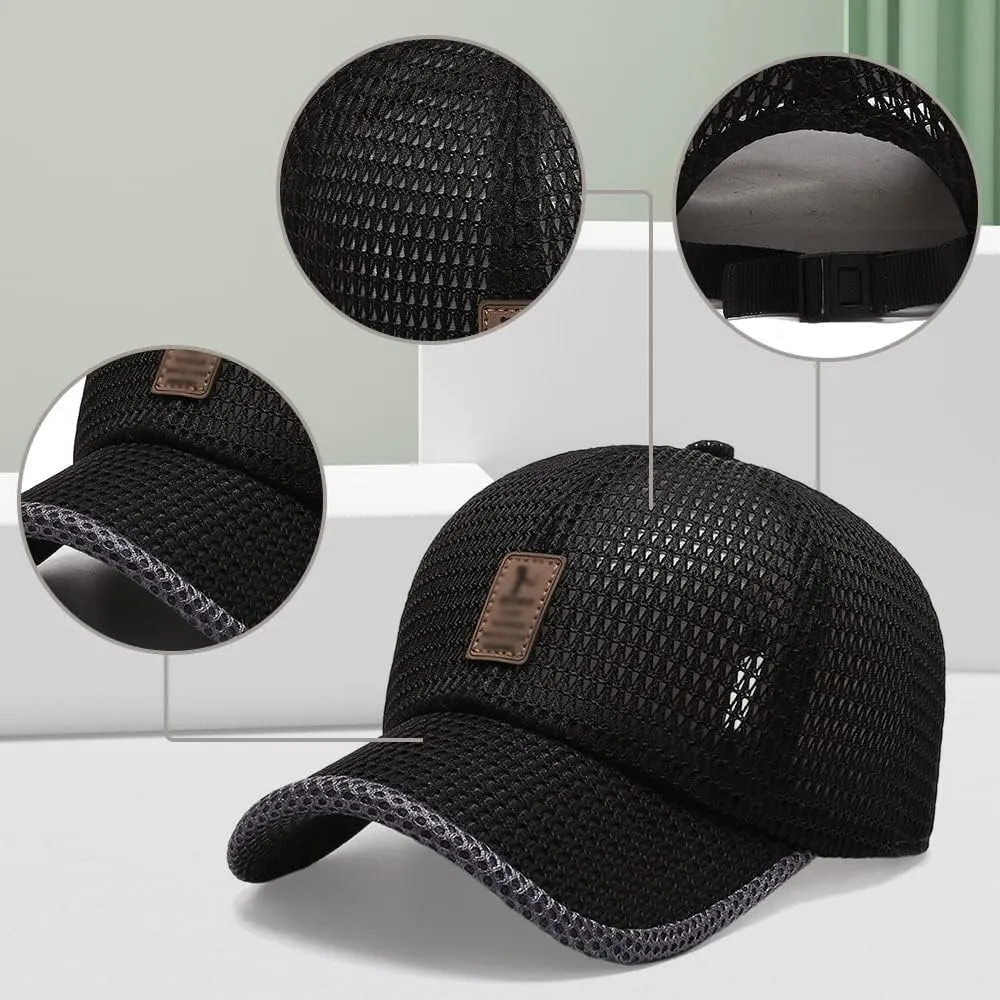 QUROXO Summer Outdoor Casual Baseball Cap, 2023 New Summer Mesh Breathable Baseball Cap Mesh Hat