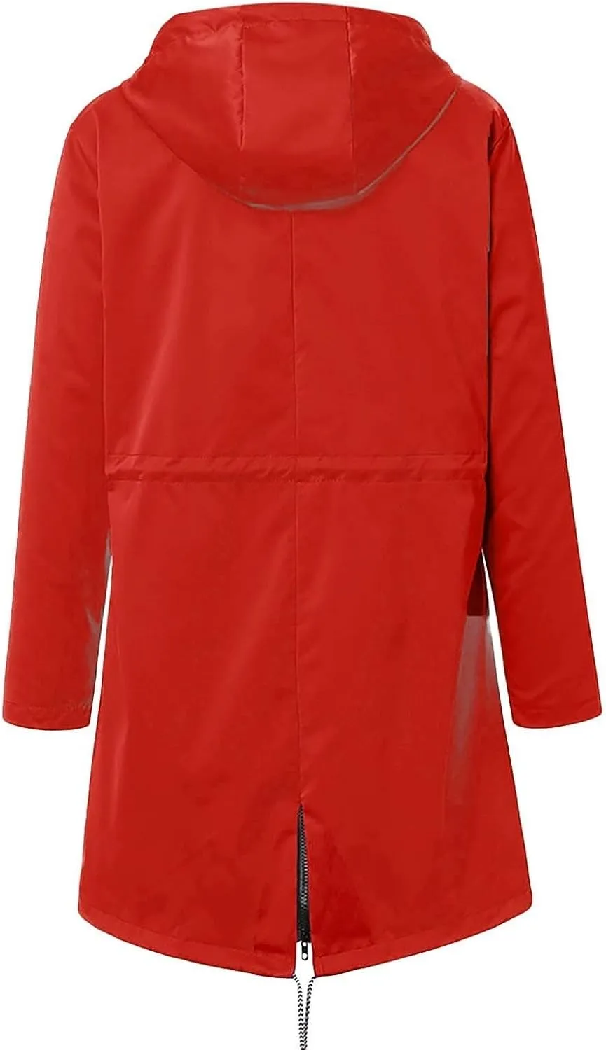 Raincoat Hoodie Women Waterproof Lightweight Jacket Lightweight Lined Rain Jacket Outdoor Ventures Jacket