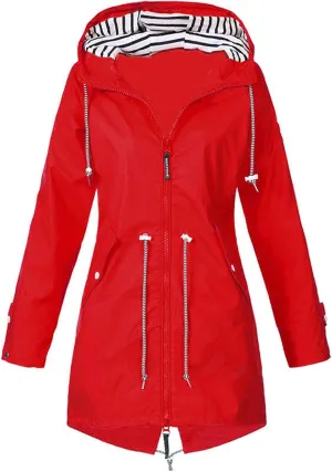 Raincoat Hoodie Women Waterproof Lightweight Jacket Lightweight Lined Rain Jacket Outdoor Ventures Jacket