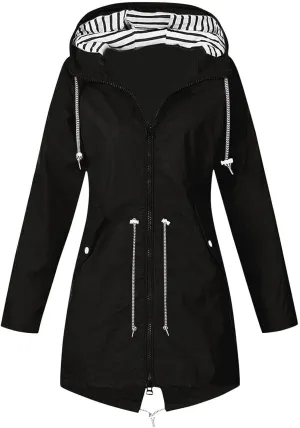 Raincoat Hoodie Women Waterproof Lightweight Jacket Lightweight Lined Rain Jacket Outdoor Ventures Jacket