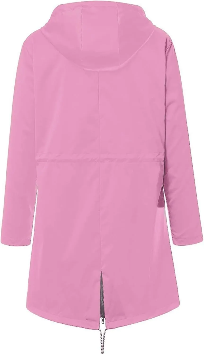 Raincoat Hoodie Women Waterproof Lightweight Jacket Lightweight Lined Rain Jacket Outdoor Ventures Jacket