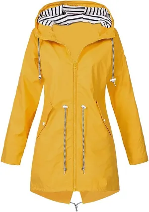 Raincoat Hoodie Women Waterproof Lightweight Jacket Lightweight Lined Rain Jacket Outdoor Ventures Jacket
