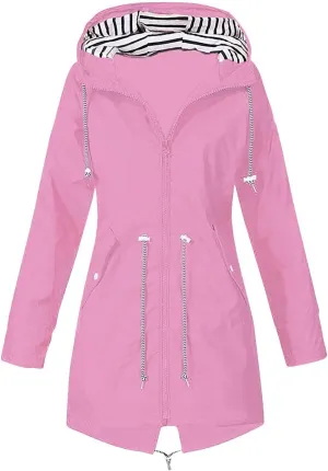 Raincoat Hoodie Women Waterproof Lightweight Jacket Lightweight Lined Rain Jacket Outdoor Ventures Jacket