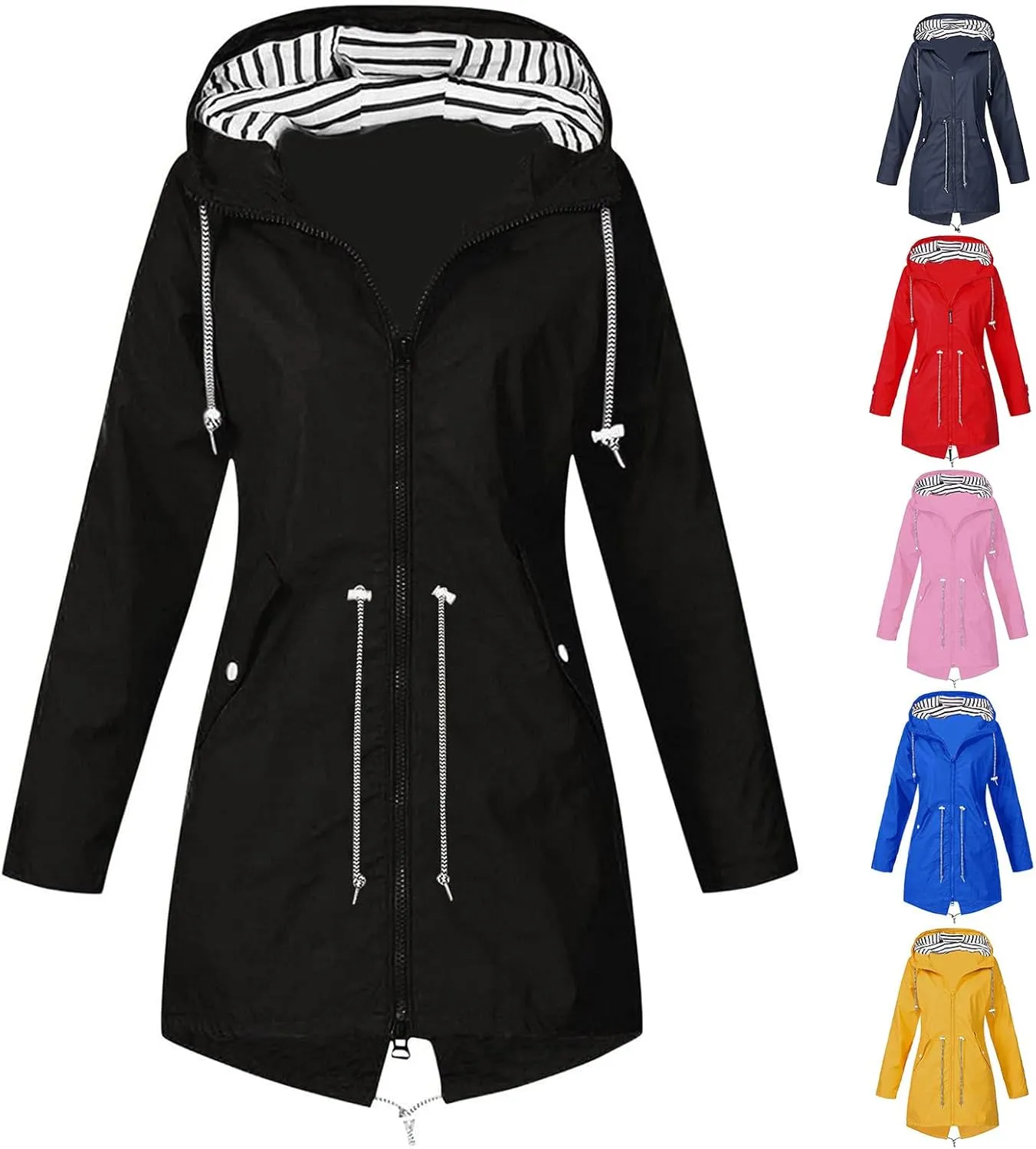 Raincoat Hoodie Women Waterproof Lightweight Jacket Lightweight Lined Rain Jacket Outdoor Ventures Jacket