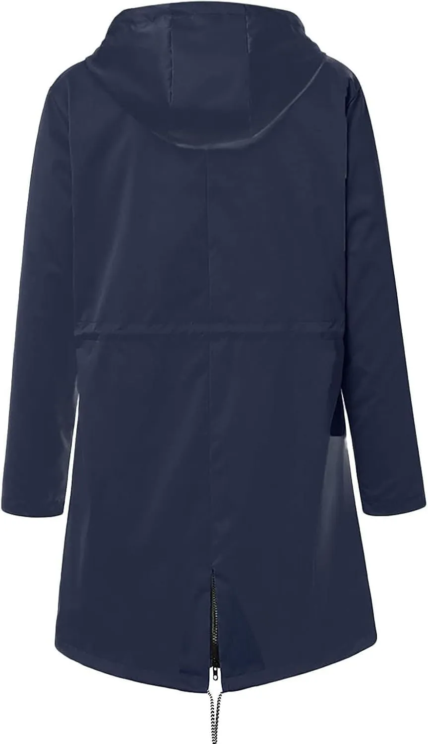 Raincoat Hoodie Women Waterproof Lightweight Jacket Lightweight Lined Rain Jacket Outdoor Ventures Jacket
