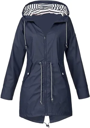 Raincoat Hoodie Women Waterproof Lightweight Jacket Lightweight Lined Rain Jacket Outdoor Ventures Jacket