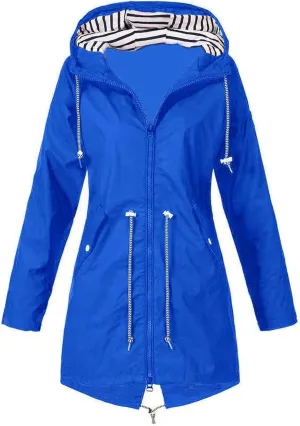 Raincoat Hoodie Women Waterproof Lightweight Jacket Lightweight Lined Rain Jacket Outdoor Ventures Jacket