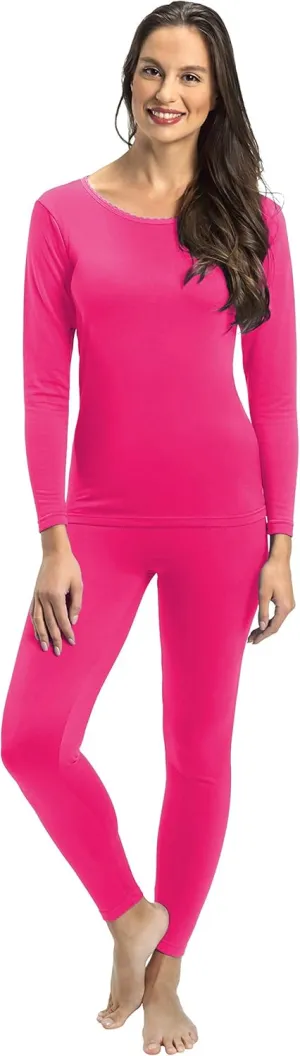 Rocky Thermal Underwear for Women Lightweight Cotton Knit Thermals Women's Base Layer Long John Set
