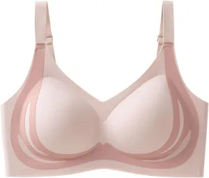 Seamless Bras for Women Wirefree Push Up Bra Lift Gathering Bra Comfortable Bralettes with Support Everyday Bras
