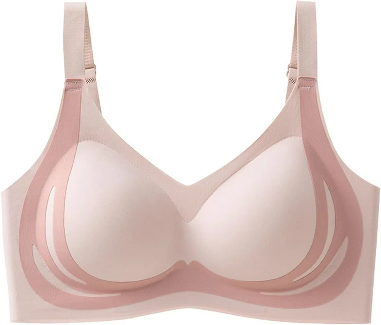 Seamless Bras for Women Wirefree Push Up Bra Lift Gathering Bra Comfortable Bralettes with Support Everyday Bras