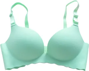 Seamless Comfortable Bras for Women Full-Coverage Wireless Wirefree Push Up Soft Everyday Wear for Everyday Smoothing