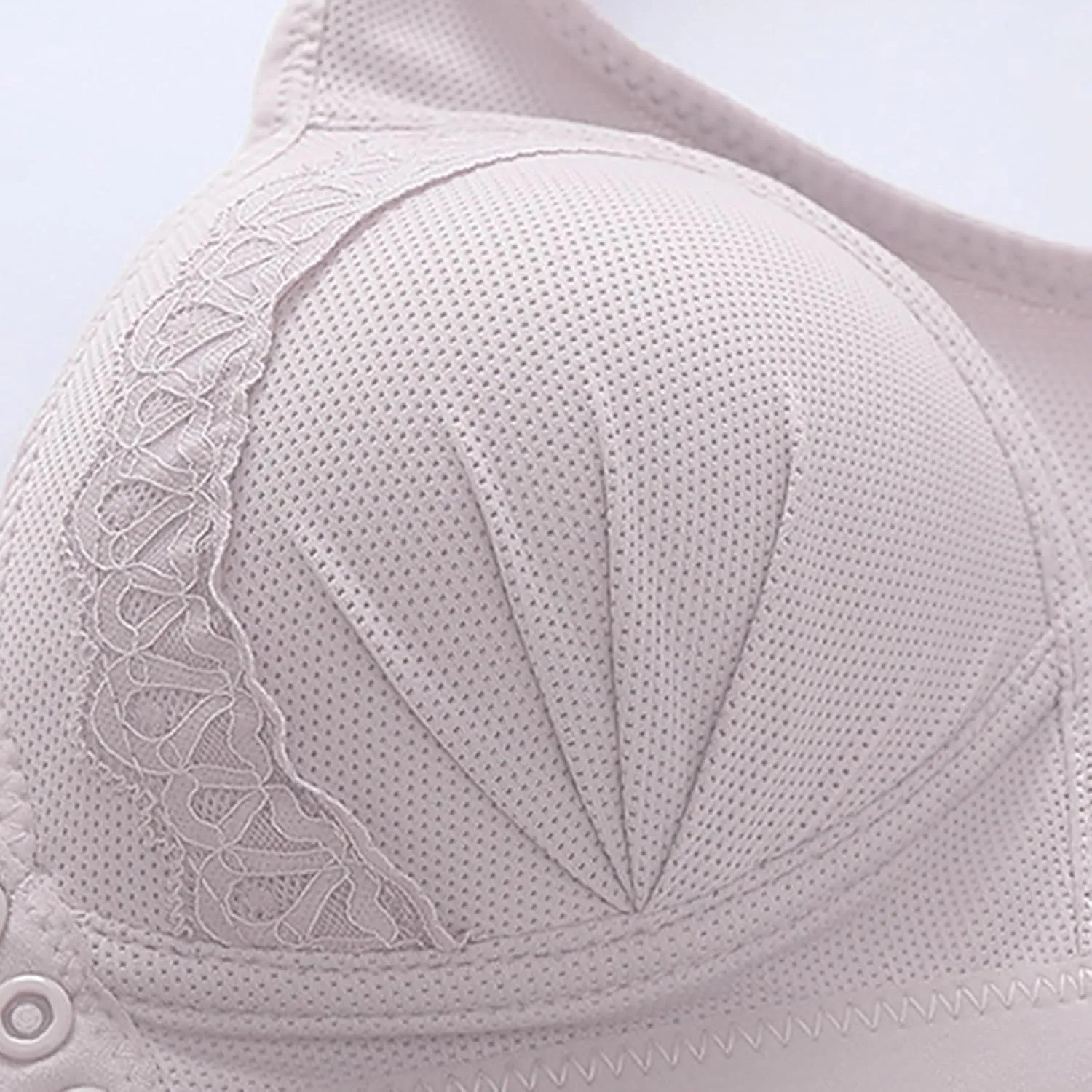 Sexy Lace Underwire Bra, Front Button Closure with Shaping Cups, Comfortable Full Coverage Support