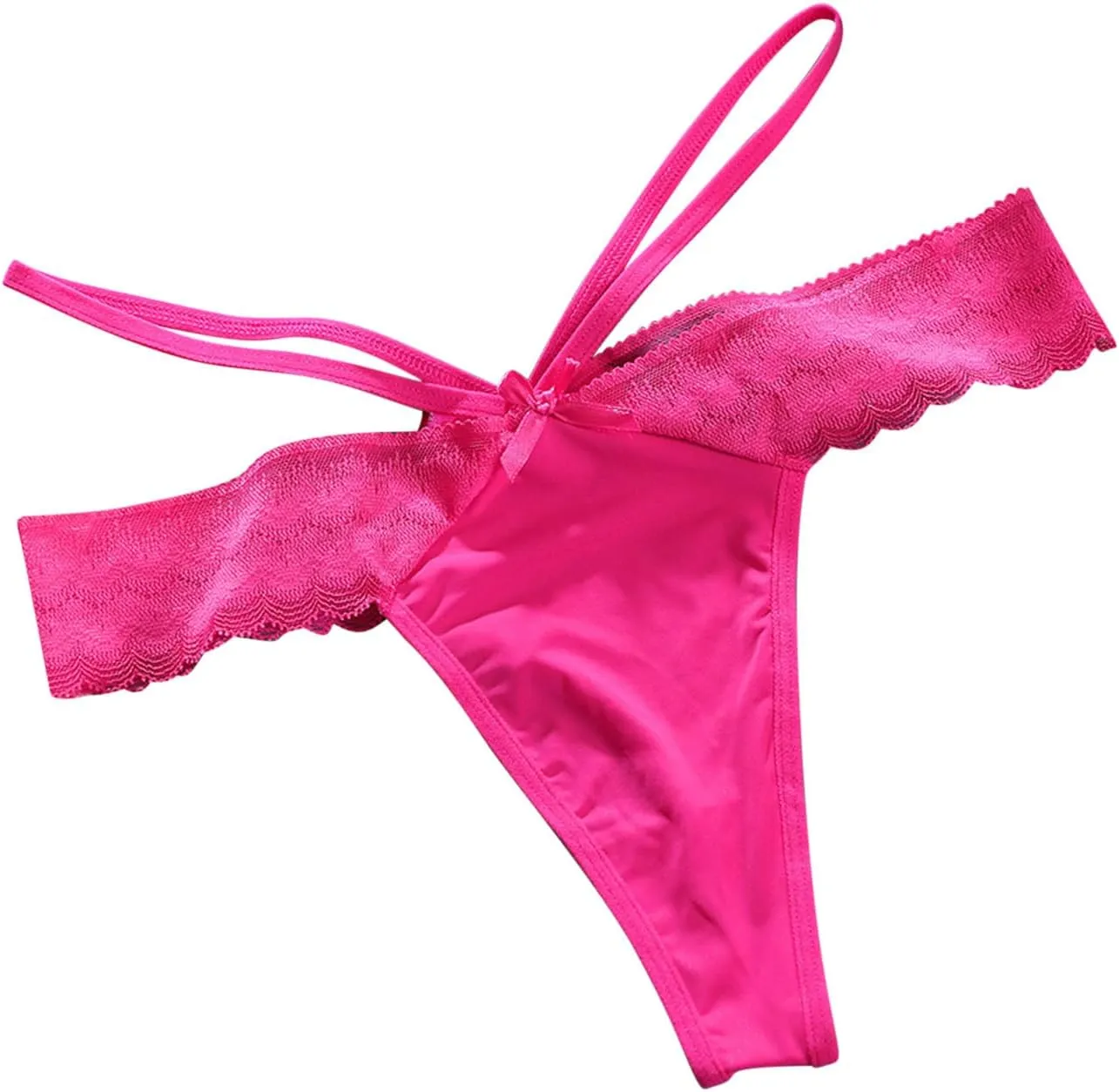 Sexy Panties for Women Two Line Elastic Comfy G-String Thongs Low Waist Briefs Casual Everyday Bikini Underpants