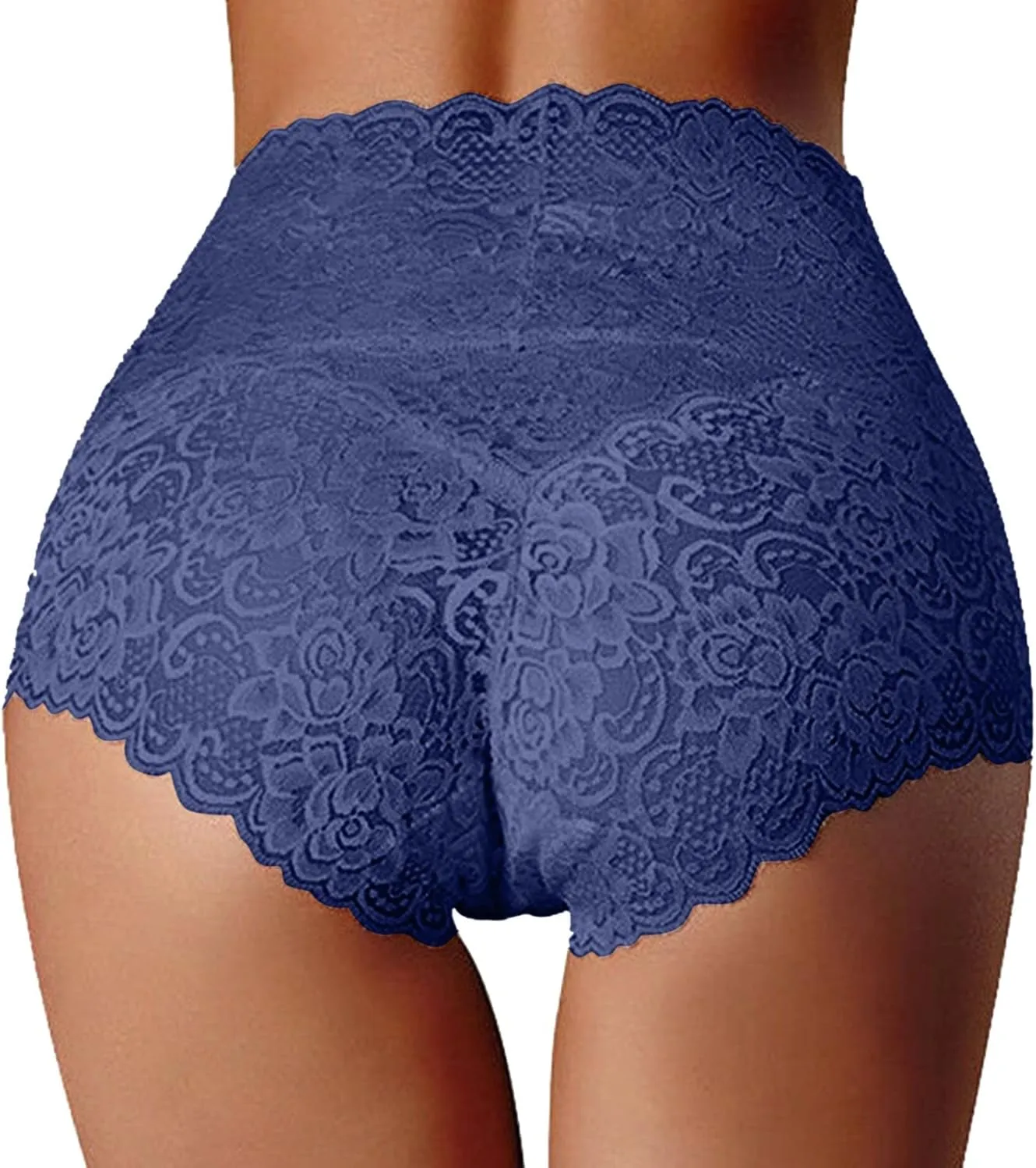 Sexy Underwear for Women Plus Size Women's Brief Underwear Floral Lace Boyshort Panties High Waist Cheeky Panty