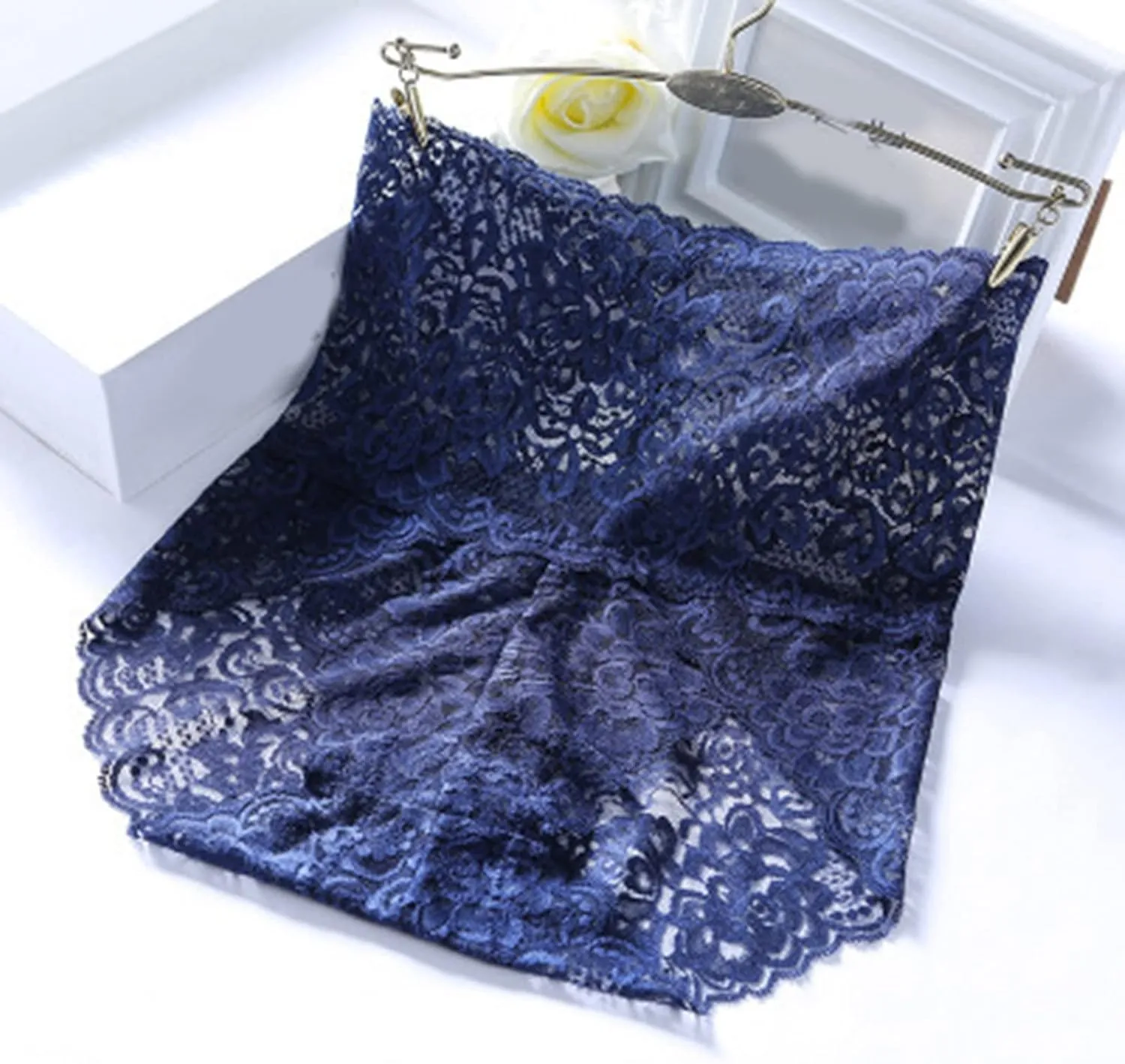 Sexy Underwear for Women Plus Size Women's Brief Underwear Floral Lace Boyshort Panties High Waist Cheeky Panty