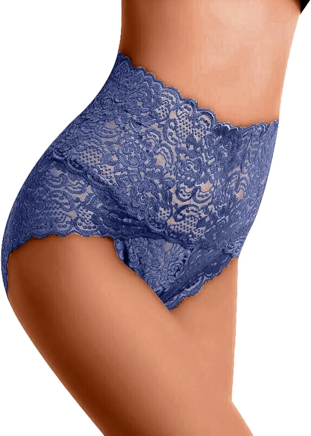 Sexy Underwear for Women Plus Size Women's Brief Underwear Floral Lace Boyshort Panties High Waist Cheeky Panty