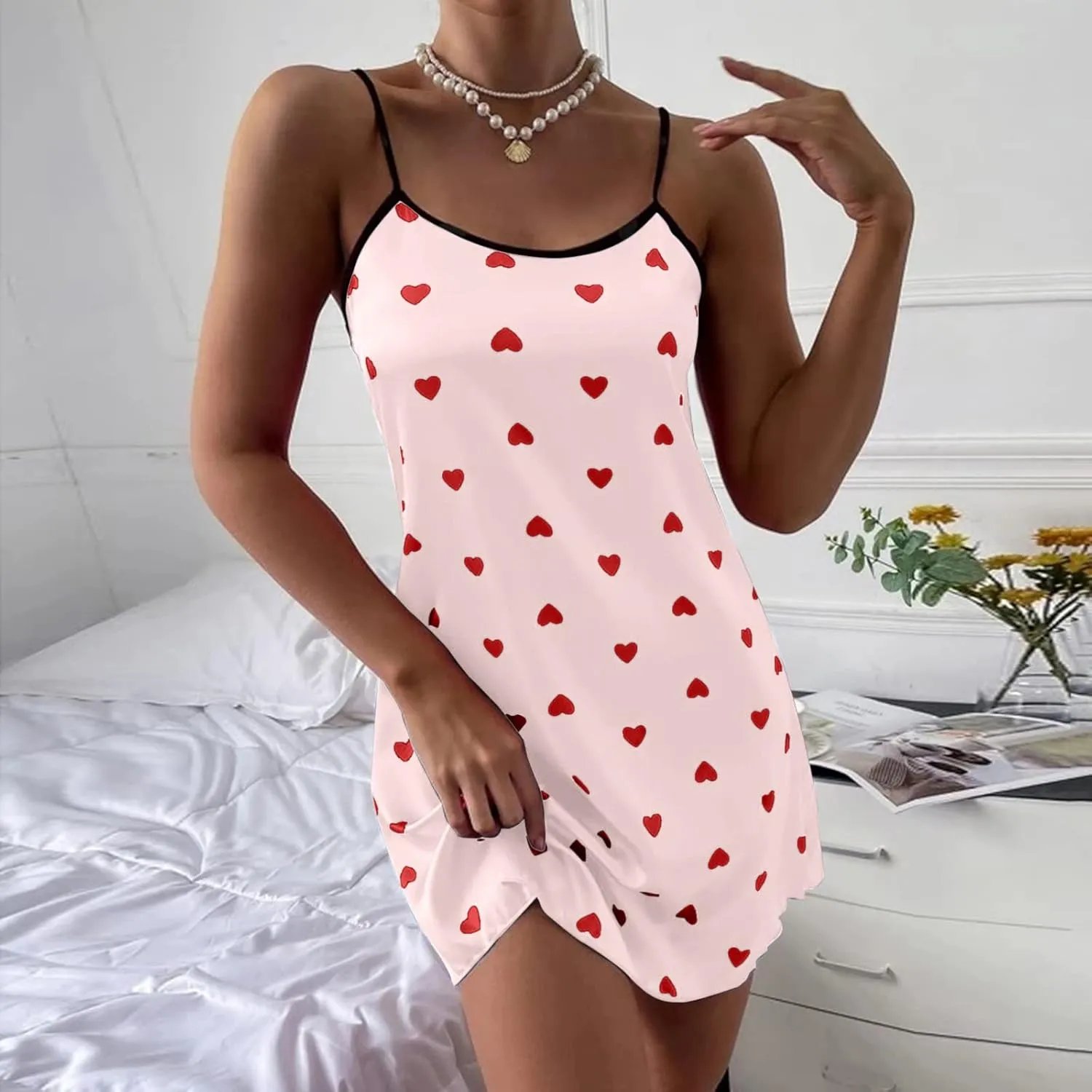 Sexy Underwire Cute Push Up Strappy Nightgown Sexy Lace Nightgown Lace Babydoll Strap Chemise Mesh Sleepwear Outfits
