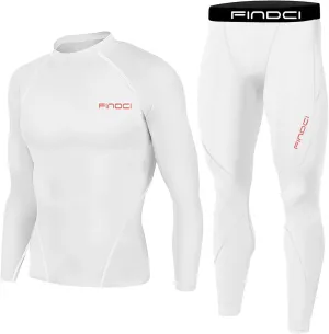 Sinzelimin Sports Suit for Men's Compression Shirt Pants Two Pieces Outfit Quick-dry Training Gym Yoga Fitness Tracksuit Set