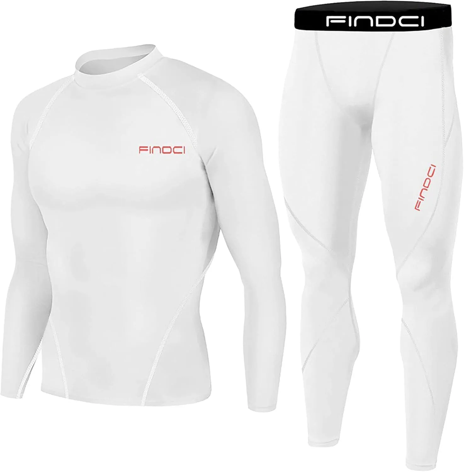 Sinzelimin Sports Suit for Men's Compression Shirt Pants Two Pieces Outfit Quick-dry Training Gym Yoga Fitness Tracksuit Set