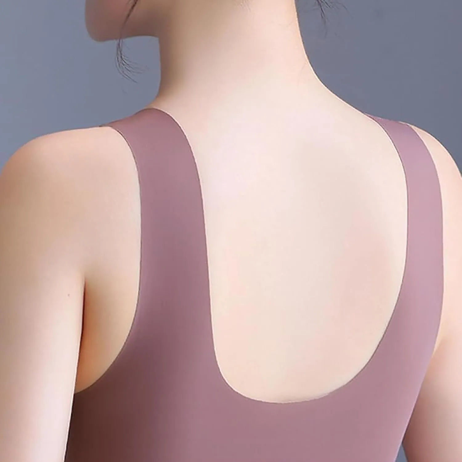 Sports Bras for Women Large Bust Summer Seamless Bra for Women V-Neck Posture Corrector Cooling Seamless Bras