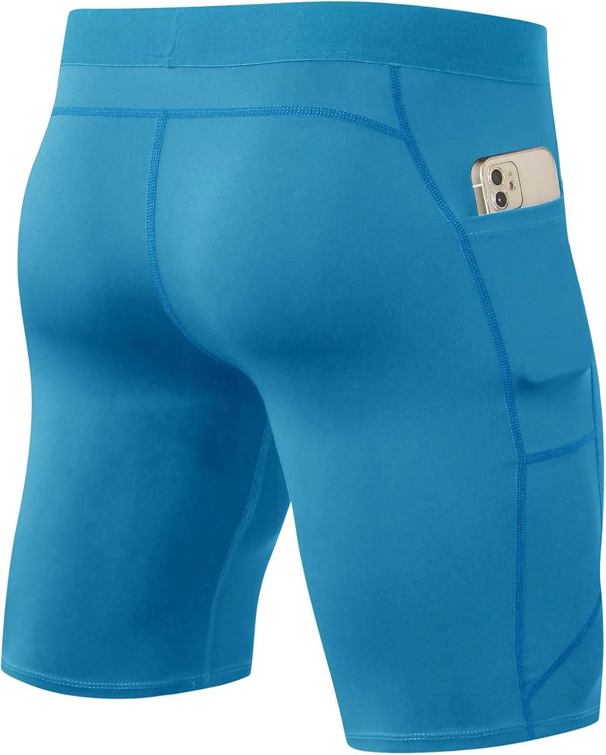 SPVISE Compression Shorts Men Spandex Sports Shorts Workout Running Gym Shorts Cool Dry Athletic Baselayer Underwear Pockets