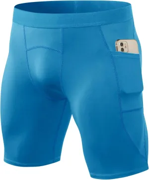 SPVISE Compression Shorts Men Spandex Sports Shorts Workout Running Gym Shorts Cool Dry Athletic Baselayer Underwear Pockets