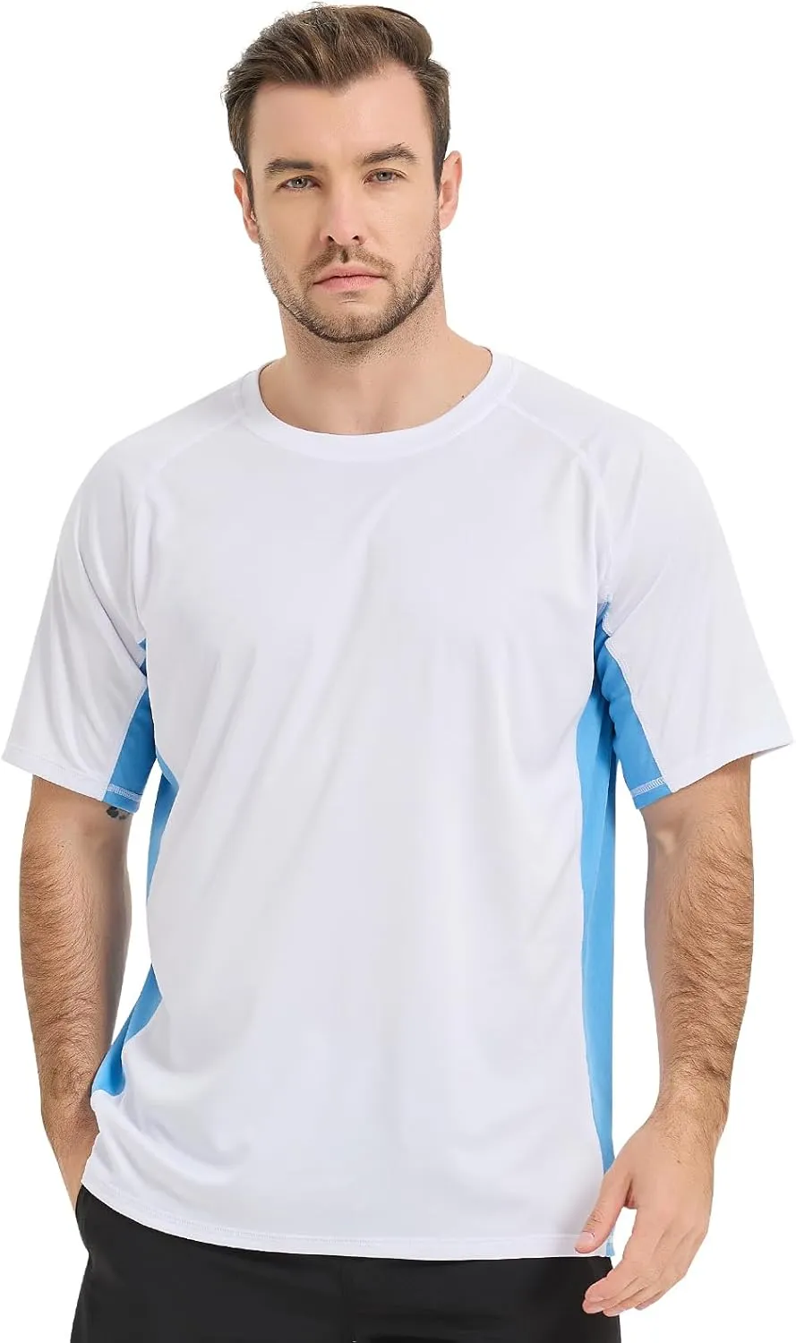 Sun Protection T-Shirts Short Sleeve Athletic Shirts for Men Quick Dry UPF 50  Workout for Running Fishing Hiking