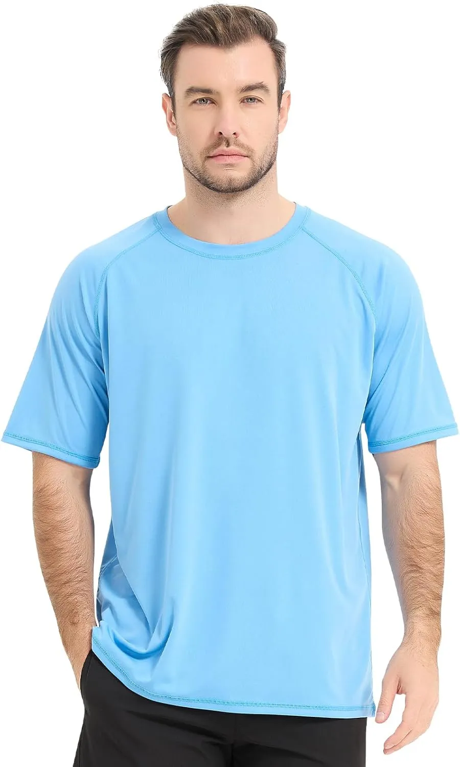 Sun Protection T-Shirts Short Sleeve Athletic Shirts for Men Quick Dry UPF 50  Workout for Running Fishing Hiking