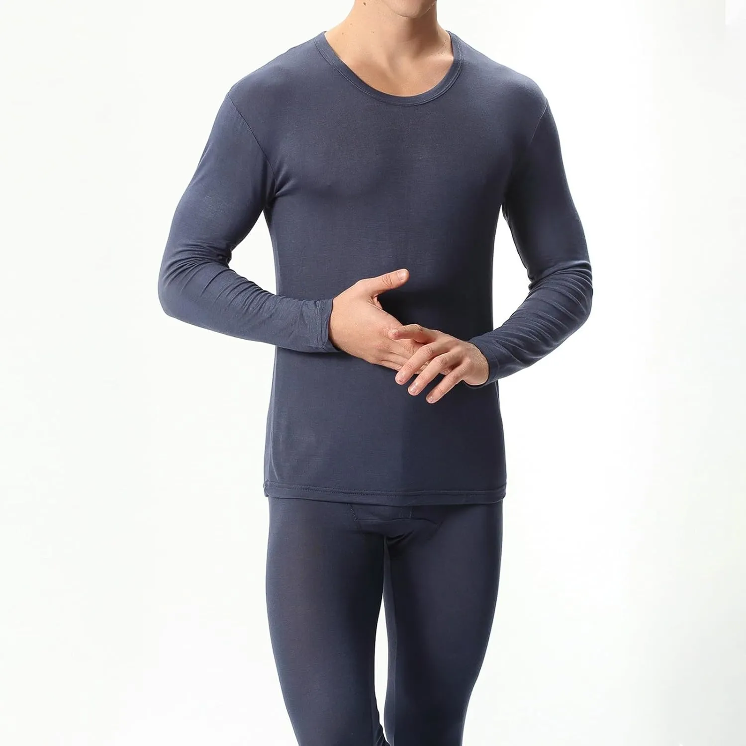 Thermal Underwear Set for Men Men's Thermal Underwear Set Lined Long Thermal Set Winter Thermal Underwear for Men