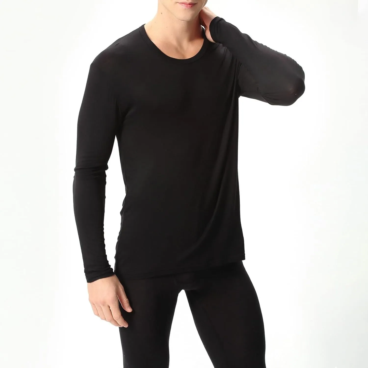 Thermal Underwear Set for Men Men's Thermal Underwear Set Lined Long Thermal Set Winter Thermal Underwear for Men