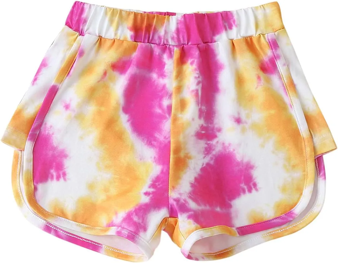 Toddler Boys Girls Running Shorts Summer Kids Athletic Shorts Quick Dry Workout Tie-Dye Shorts Boys Clothes