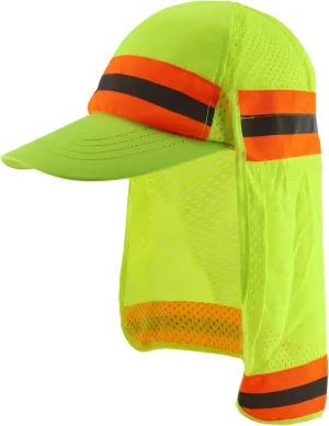 Trendy Apparel Shop High Visibility Reflective Ball Cap with Removable Mesh Flap