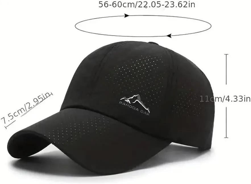 Unisex Lightweight Ventilated Mesh Baseball Cap Cool Protected Summer Sun Shield Women Men One Size Fits Golf Hat