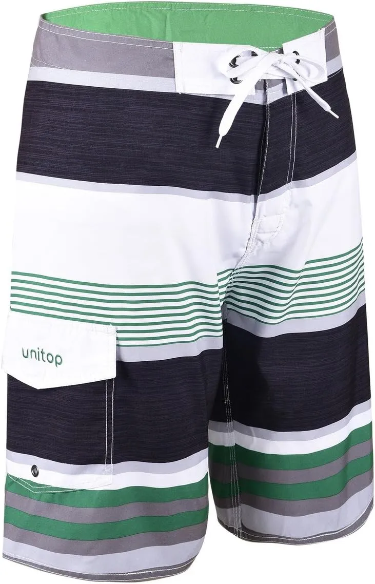 unitop Men's Board Shorts Summer Holiday Surf Trunks Quick Dry