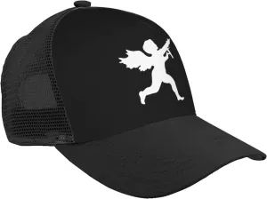 Vanilla Ice Cupid Logo Mesh Baseball Cap Adjustable Twill Mesh Trucker Hat, Black