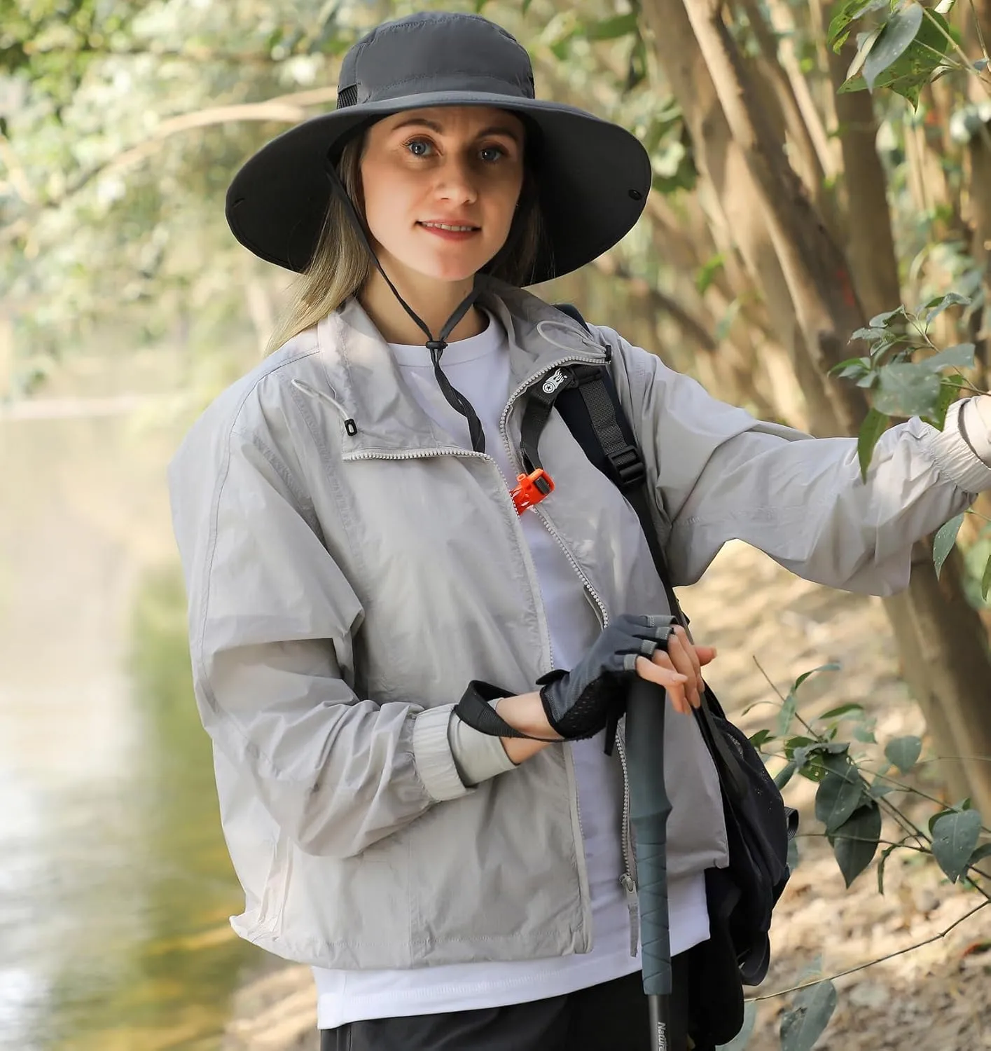 Wide Brim Sun Hat for Men Women UV Protection Ventilated Outdoor Bucket Fishing Hats Packable for Safari Hiking
