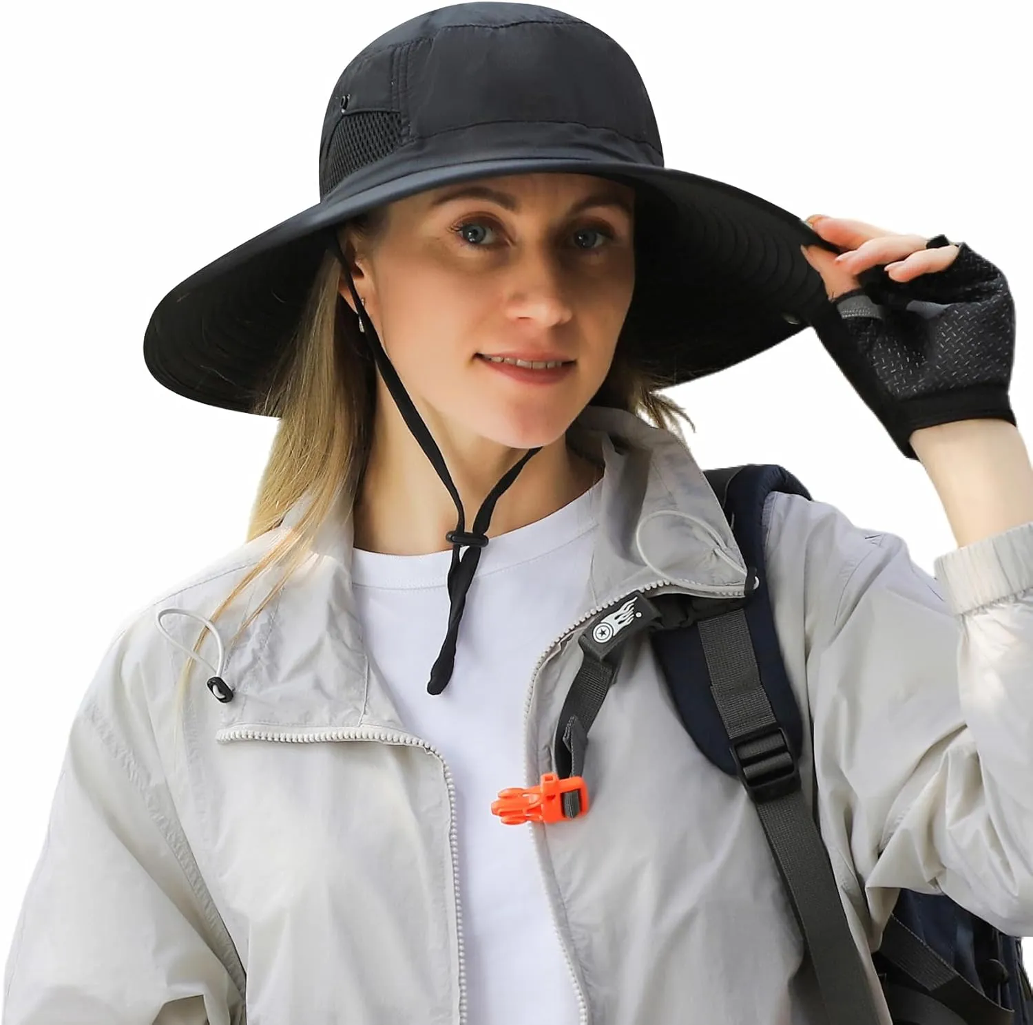 Wide Brim Sun Hat for Men Women UV Protection Ventilated Outdoor Bucket Fishing Hats Packable for Safari Hiking