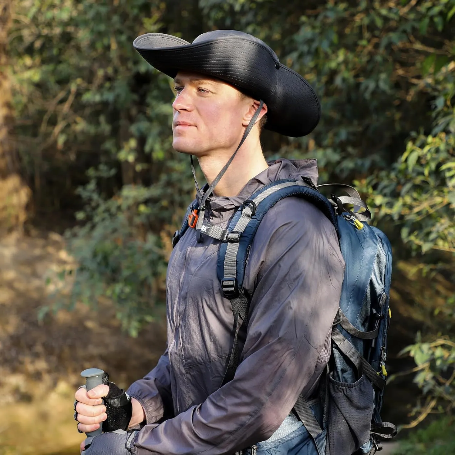 Wide Brim Sun Hat for Men Women UV Protection Ventilated Outdoor Bucket Fishing Hats Packable for Safari Hiking