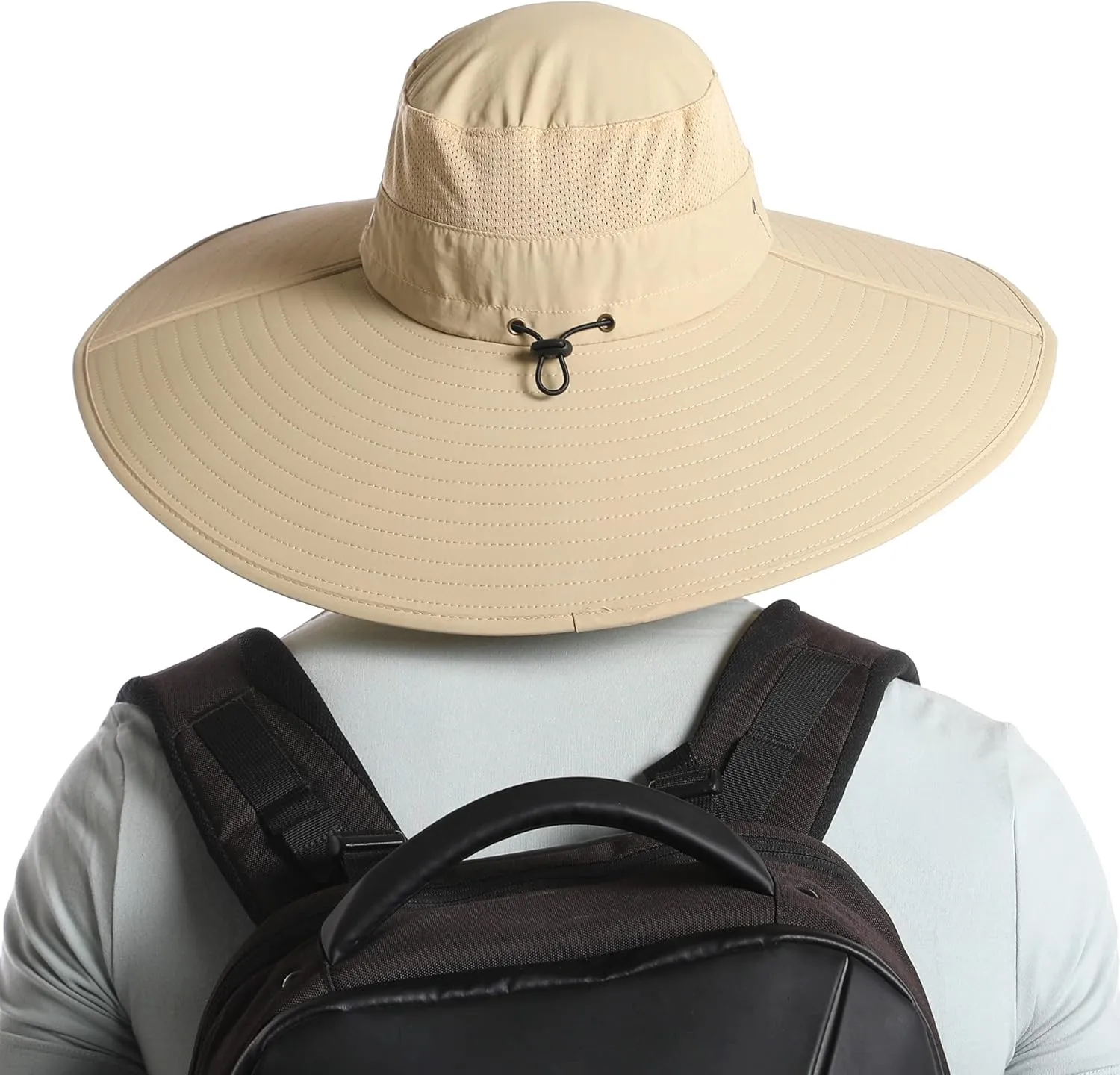 Wide Brim Sun Hat for Men Women UV Protection Ventilated Outdoor Bucket Fishing Hats Packable for Safari Hiking