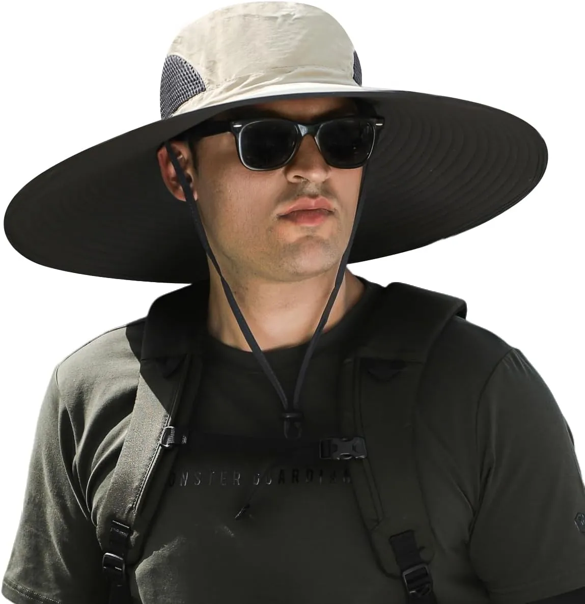 Wide Brim Sun Hat for Men Women UV Protection Ventilated Outdoor Bucket Fishing Hats Packable for Safari Hiking